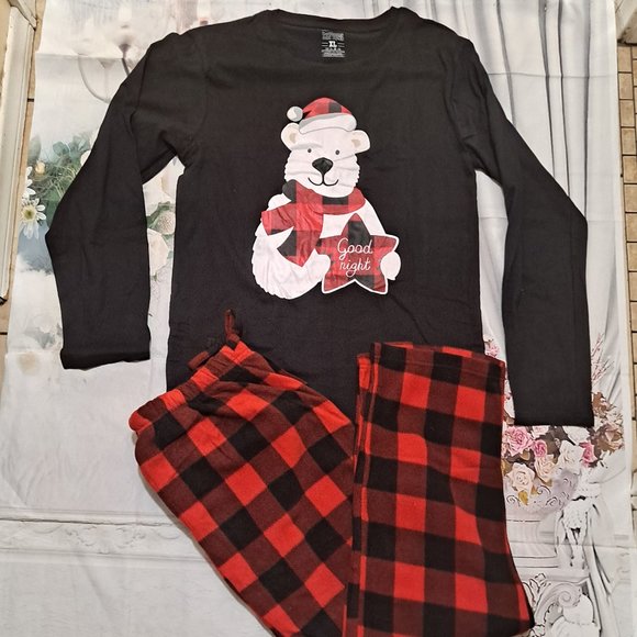 Christmas Kids/Boys Fleece Pajamas Sleep Set XL - Picture 1 of 5
